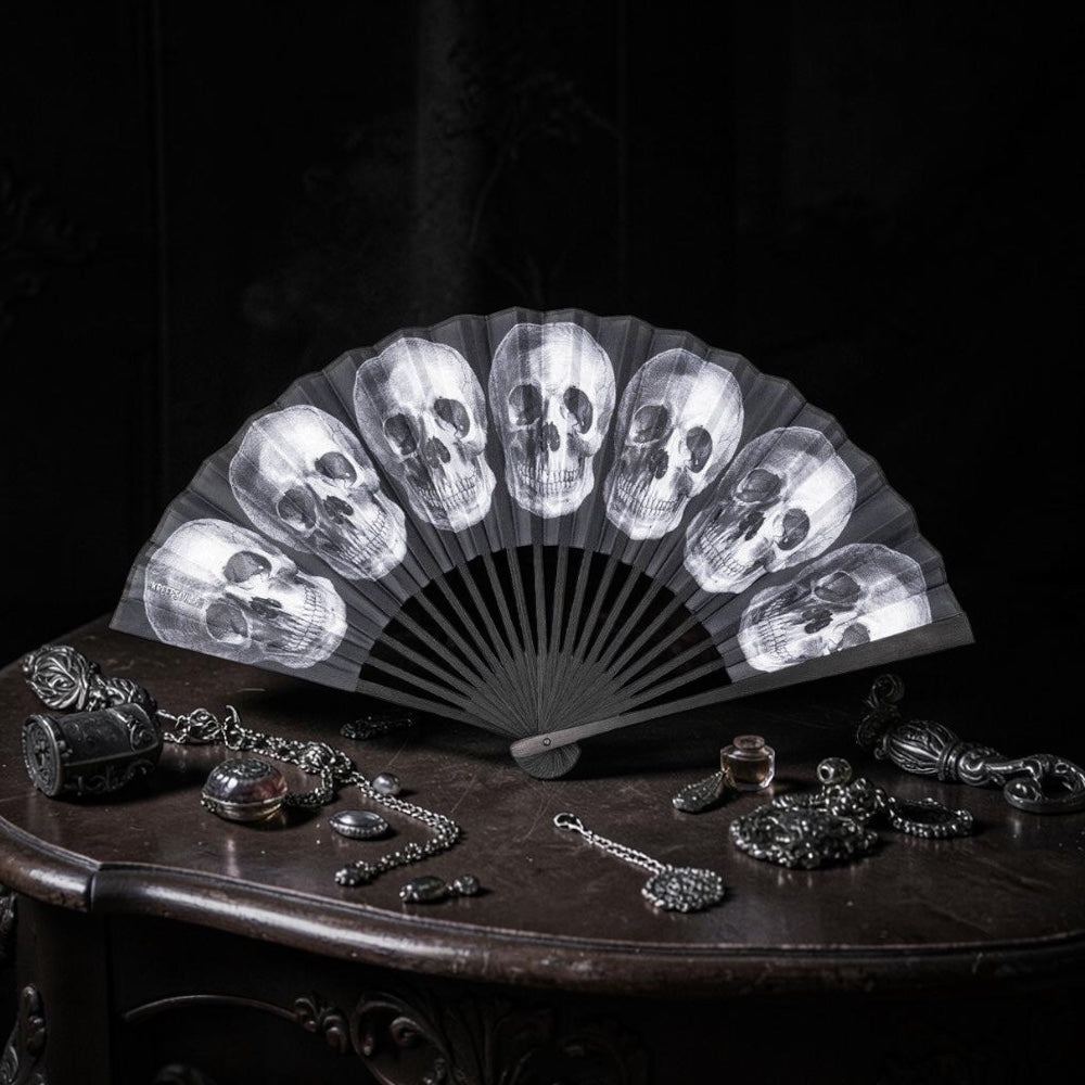 Anatomical Skull Fabric Fan