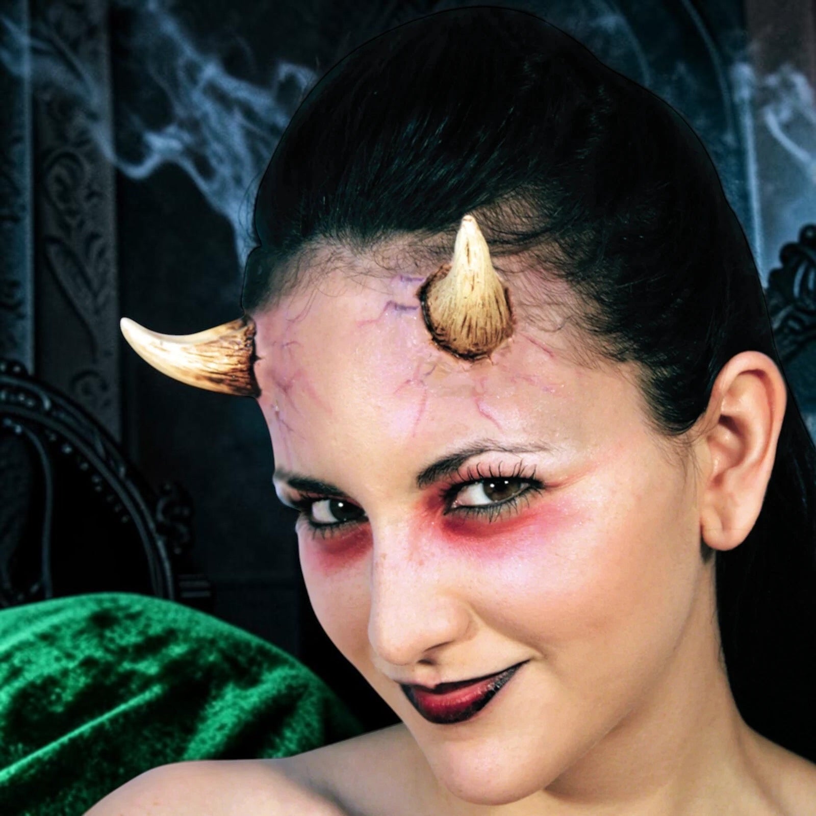 Tic Tic Horns Flesh Latex Prosthetic Halloween SFX Makeup