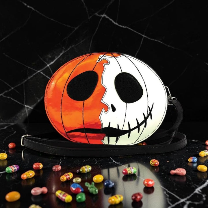 Duo Face Jack-O-Lantern Crossbody Bag