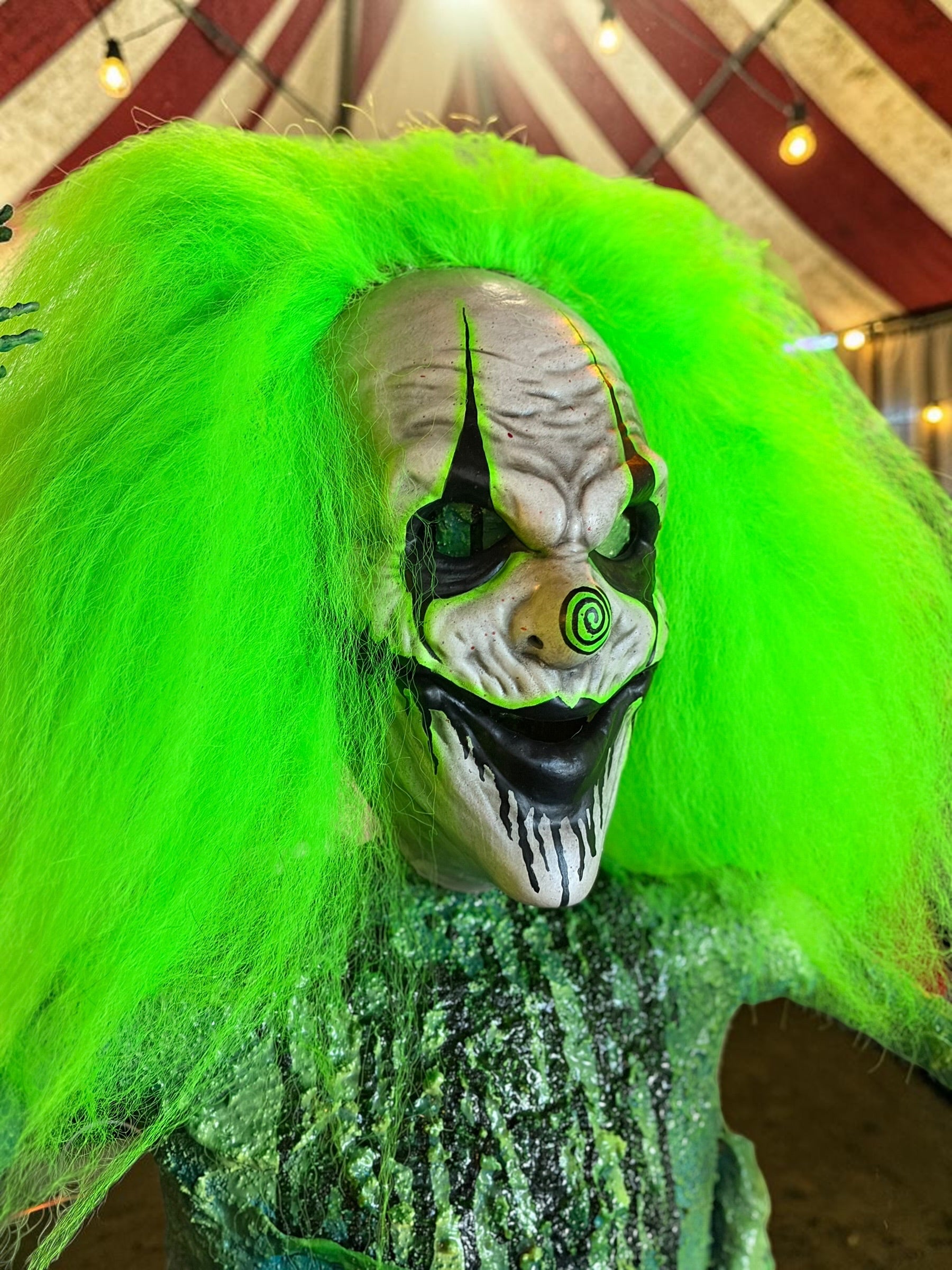 Custom Latex Clown Mask- Green Hair