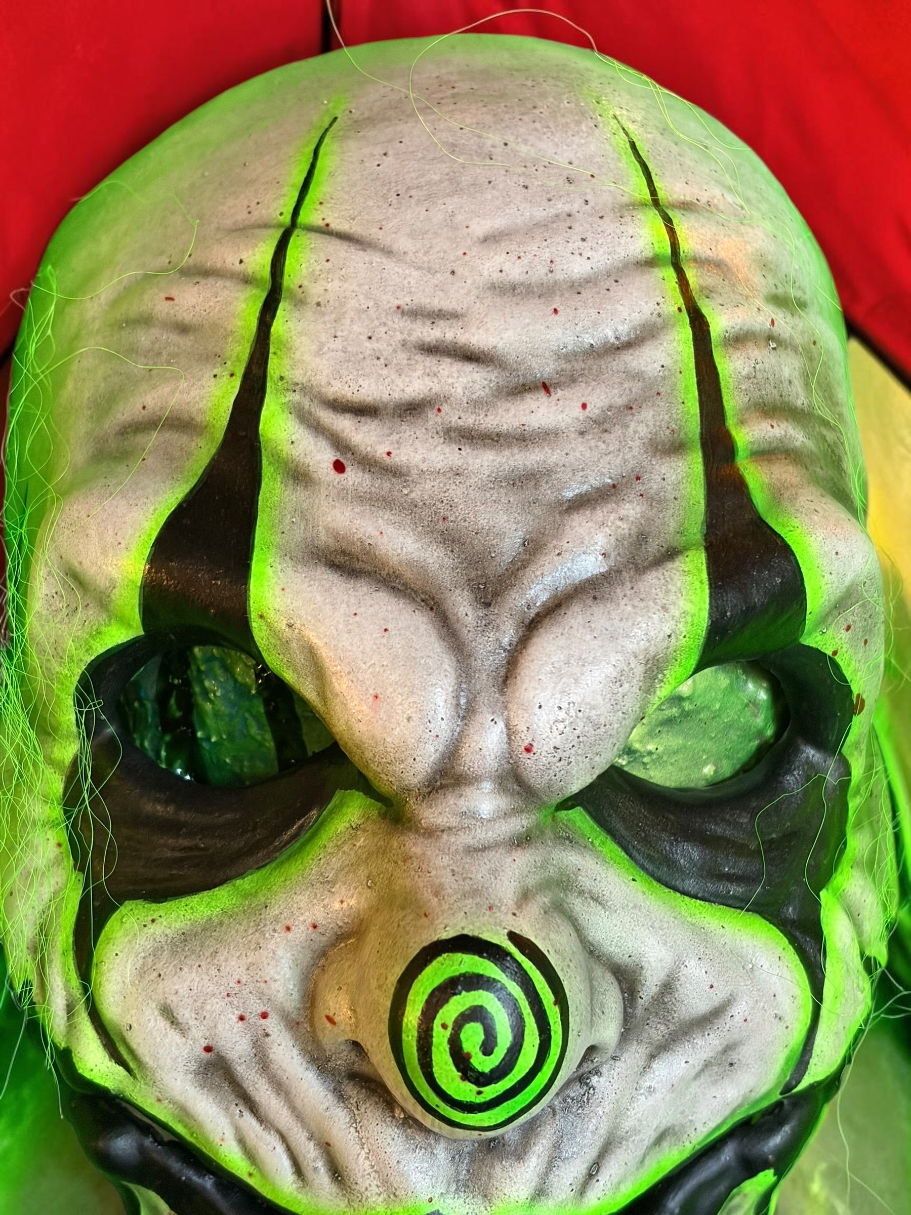 Custom Latex Clown Mask- Green Hair