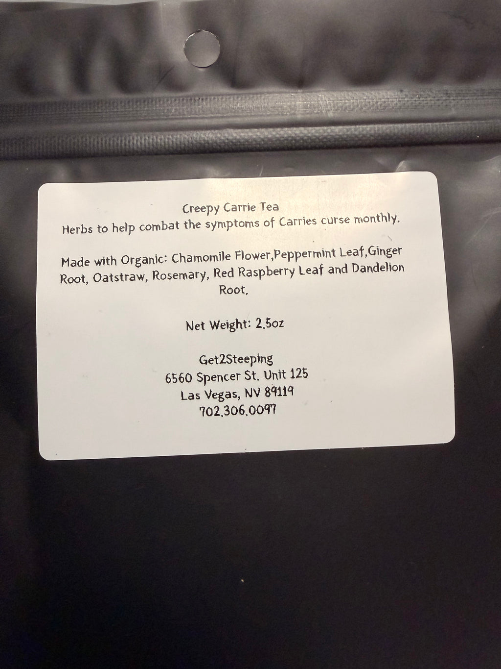 Creepy Carrie Tea Tea/Locally Blended 3oz