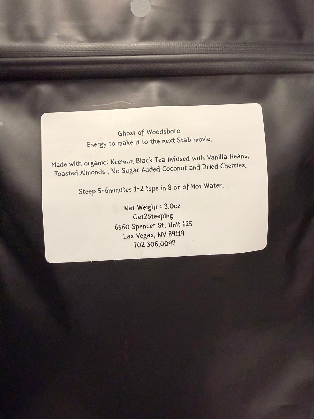 Ghost of Woodsboro Tea/Locally Blended 3oz