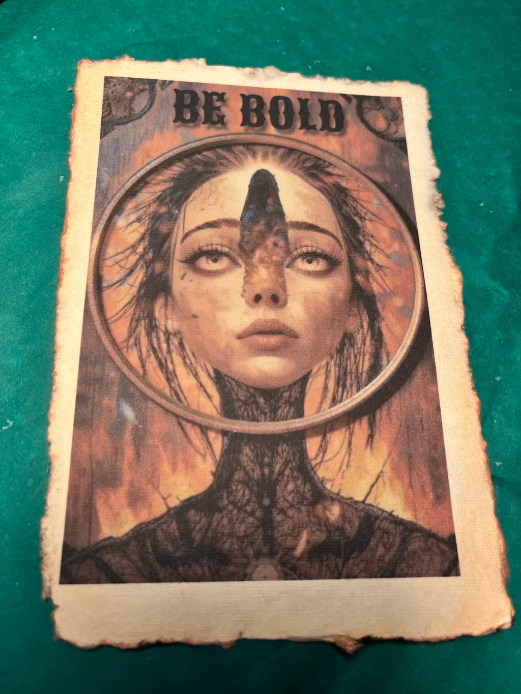 Inspirational Divination Greeting Card / On Handcrafted Paper