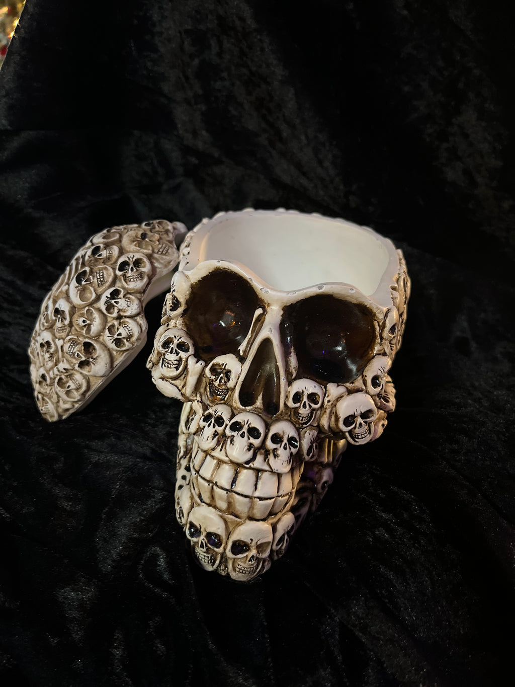 Skull Decor Dish / With Removable Top
