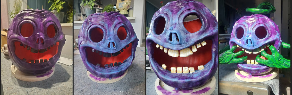 NIBBLES: THE PURPLE PEOPLE EATER HORROR PUMPKIN - LOCAL ARTIST