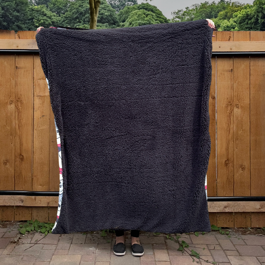 Spooky Christmas Plush Blanket - Santa Skeleton