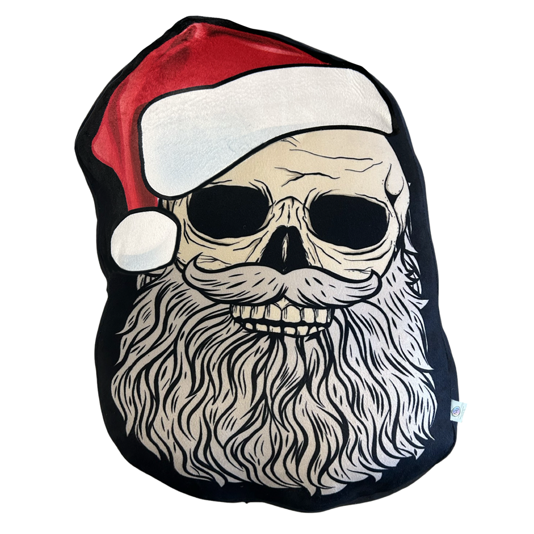 Santa Skeleton 19" Plush Pillow