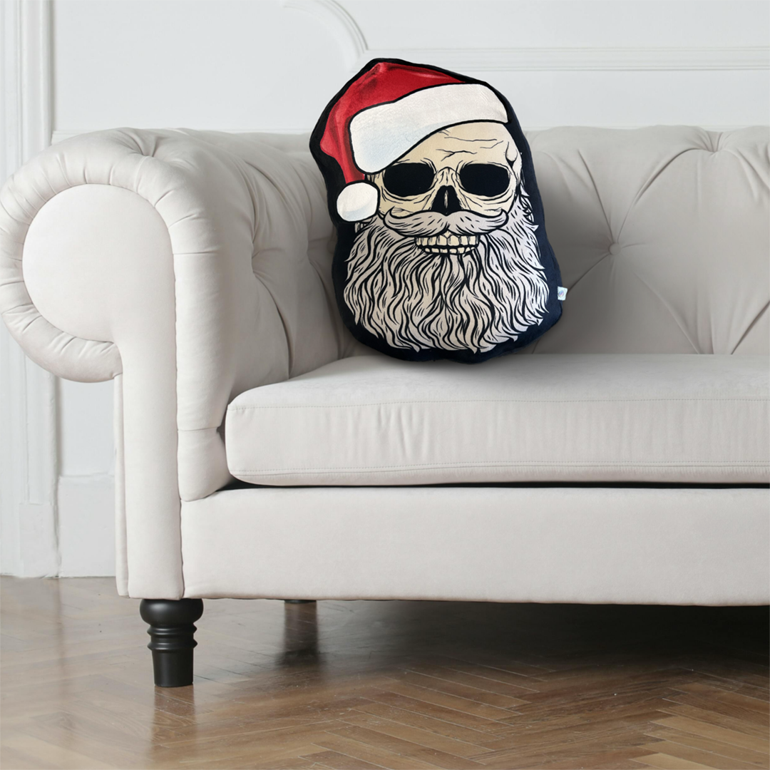 Santa Skeleton 19" Plush Pillow