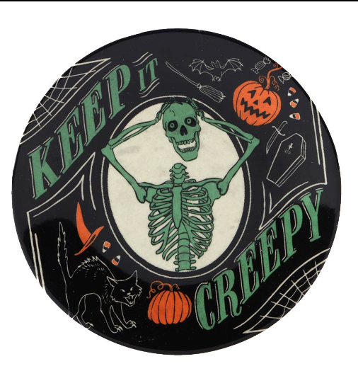 Scaredy Cat Halloween Canape Plate Round 6"/ 1 pc
