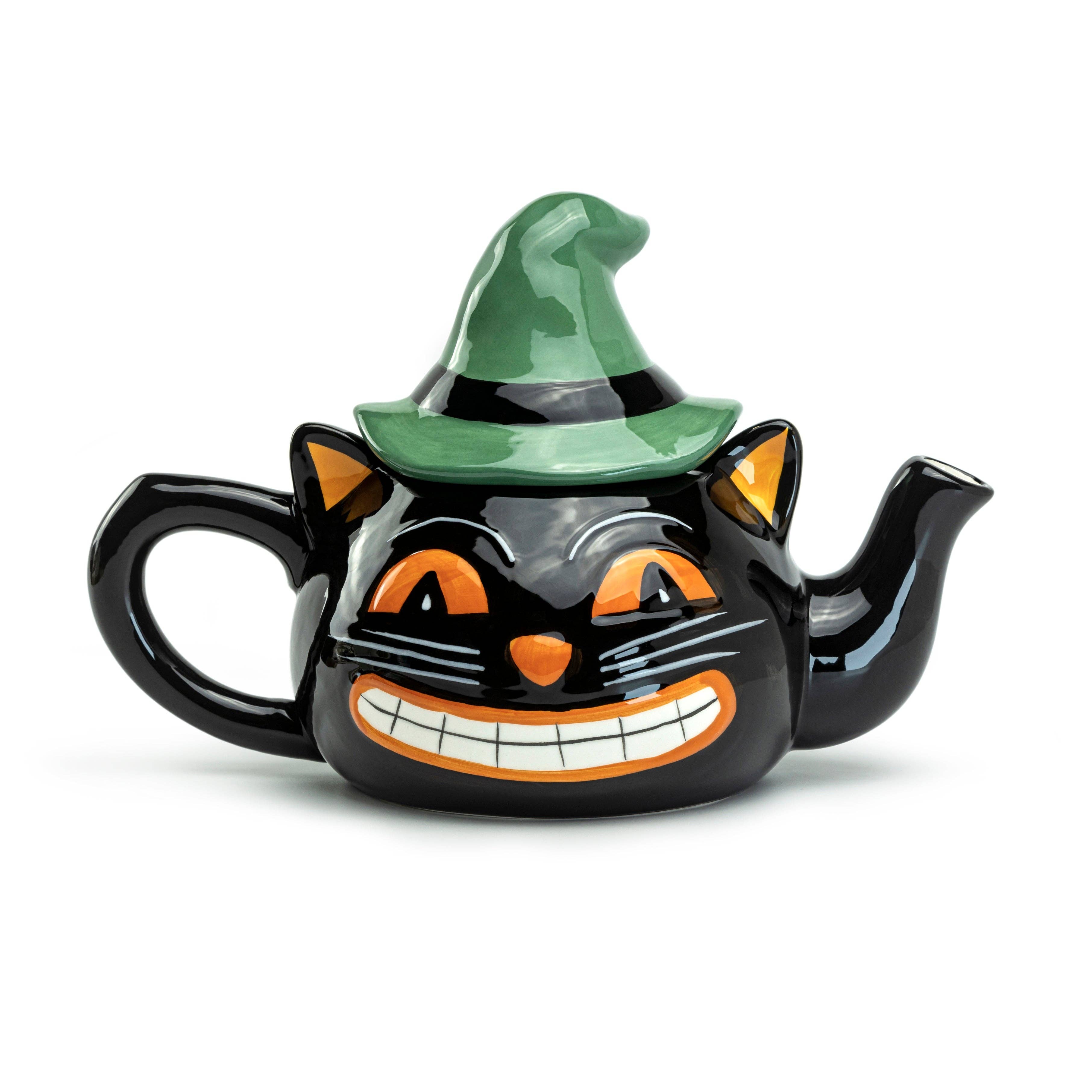 Halloween Black Cat 32oz Teapot