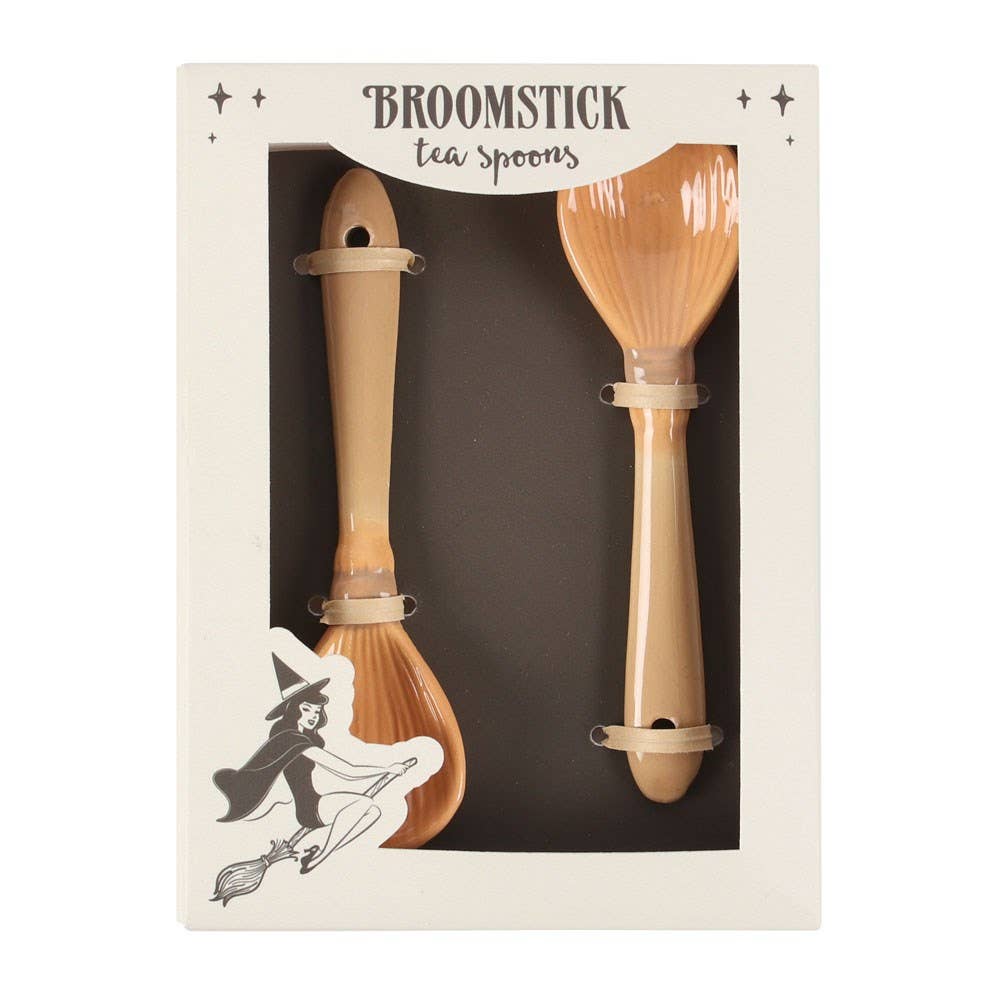Broomstick Teaspoon Set Halloween Decor