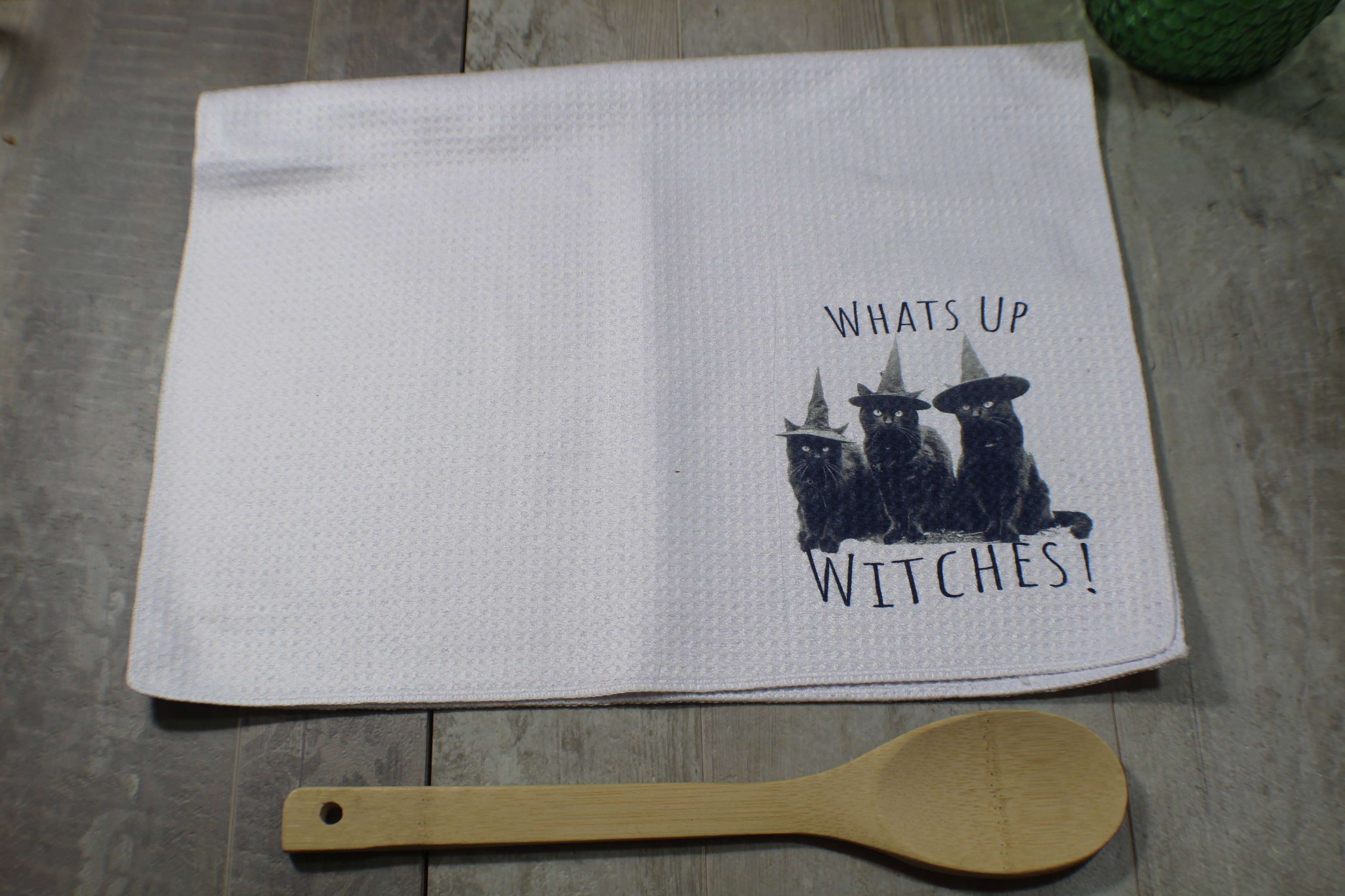 Whats Up Witches // Kitchen Dishcloth/Towel