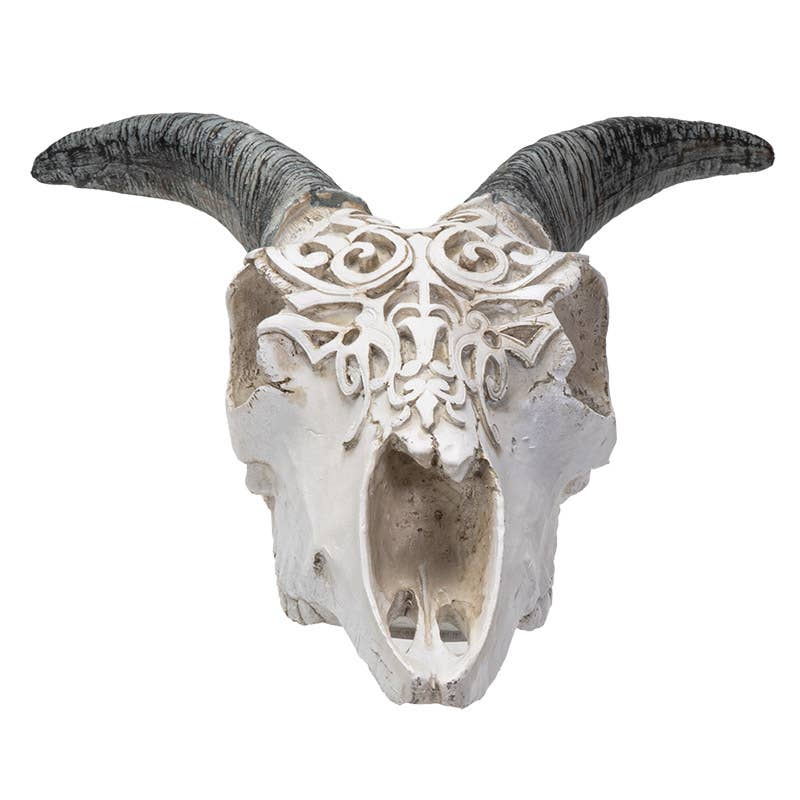 Goat Hanging Decorative Skull w/LED