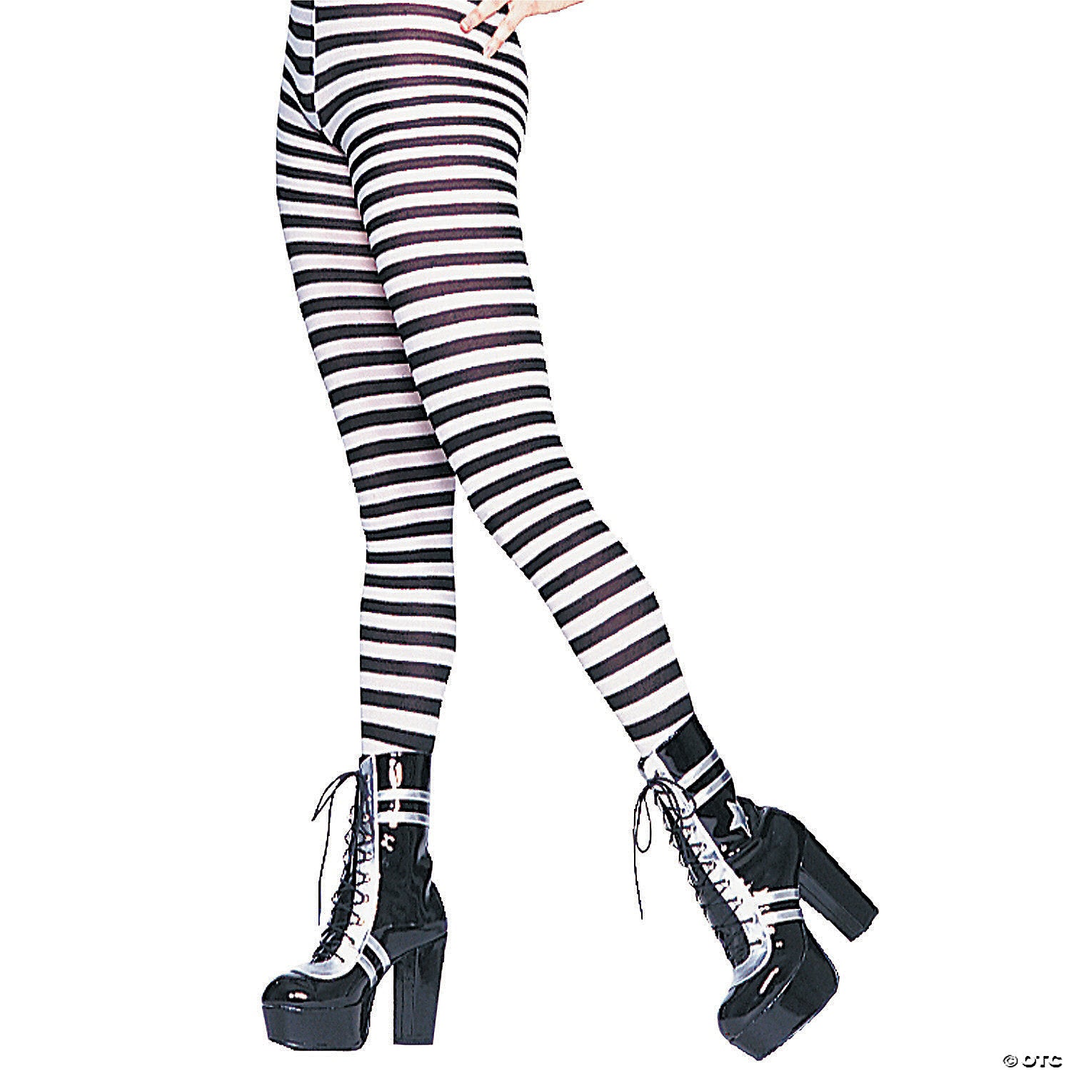 Black & White Striped Tights