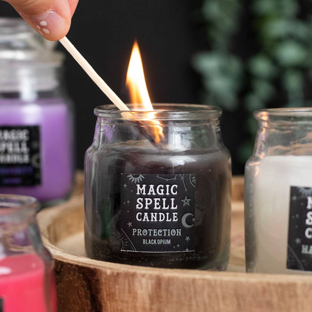 Magic Spell Candle Protection Black Opium Scent