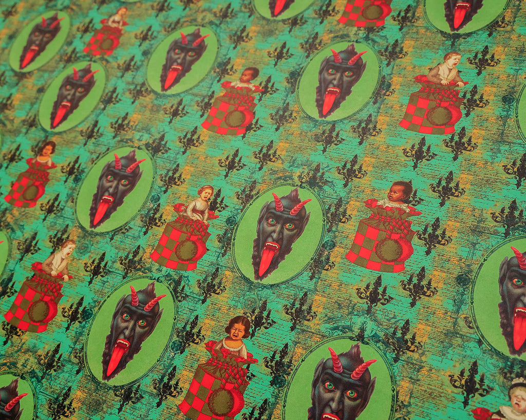 Krampus Children Collage Wrapping Paper Set 3 Sheet Roll (Not Yet Available)