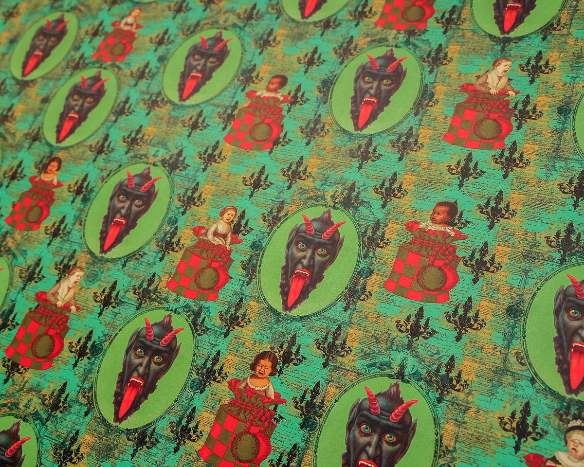 Krampus Children Collage Wrapping Paper Set 3 Sheet Roll (Not Yet Available)