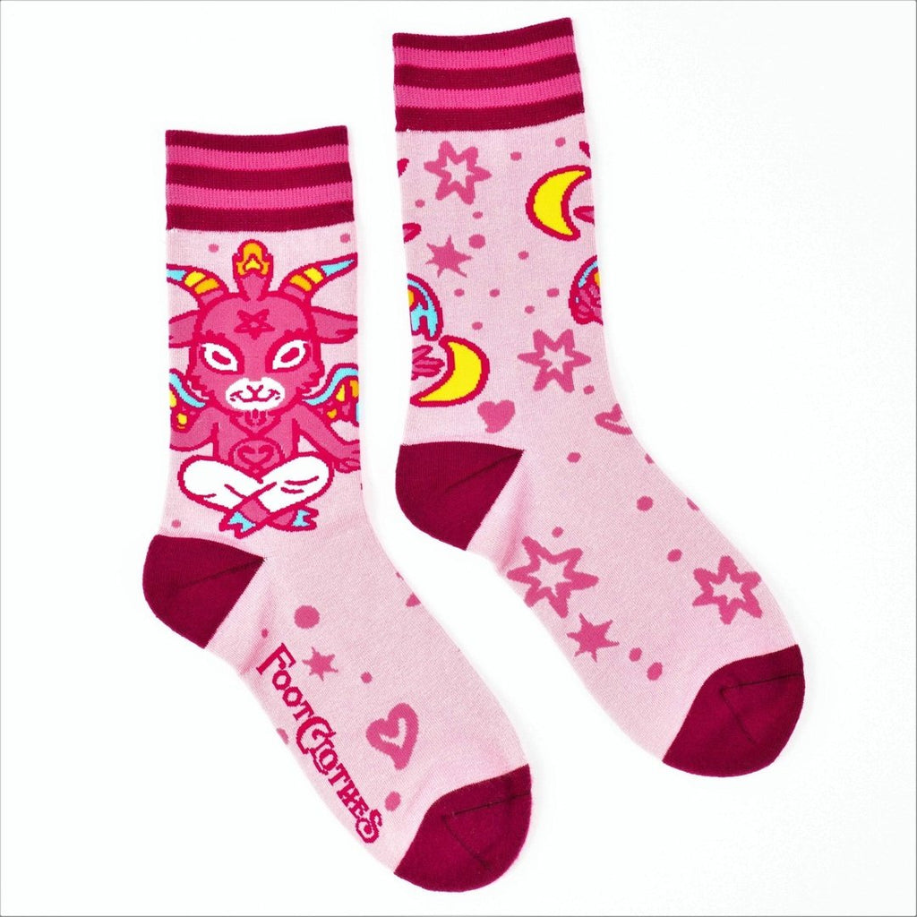 Cute Baphomet Ankle and Crew Sock Pack | 2 Designs