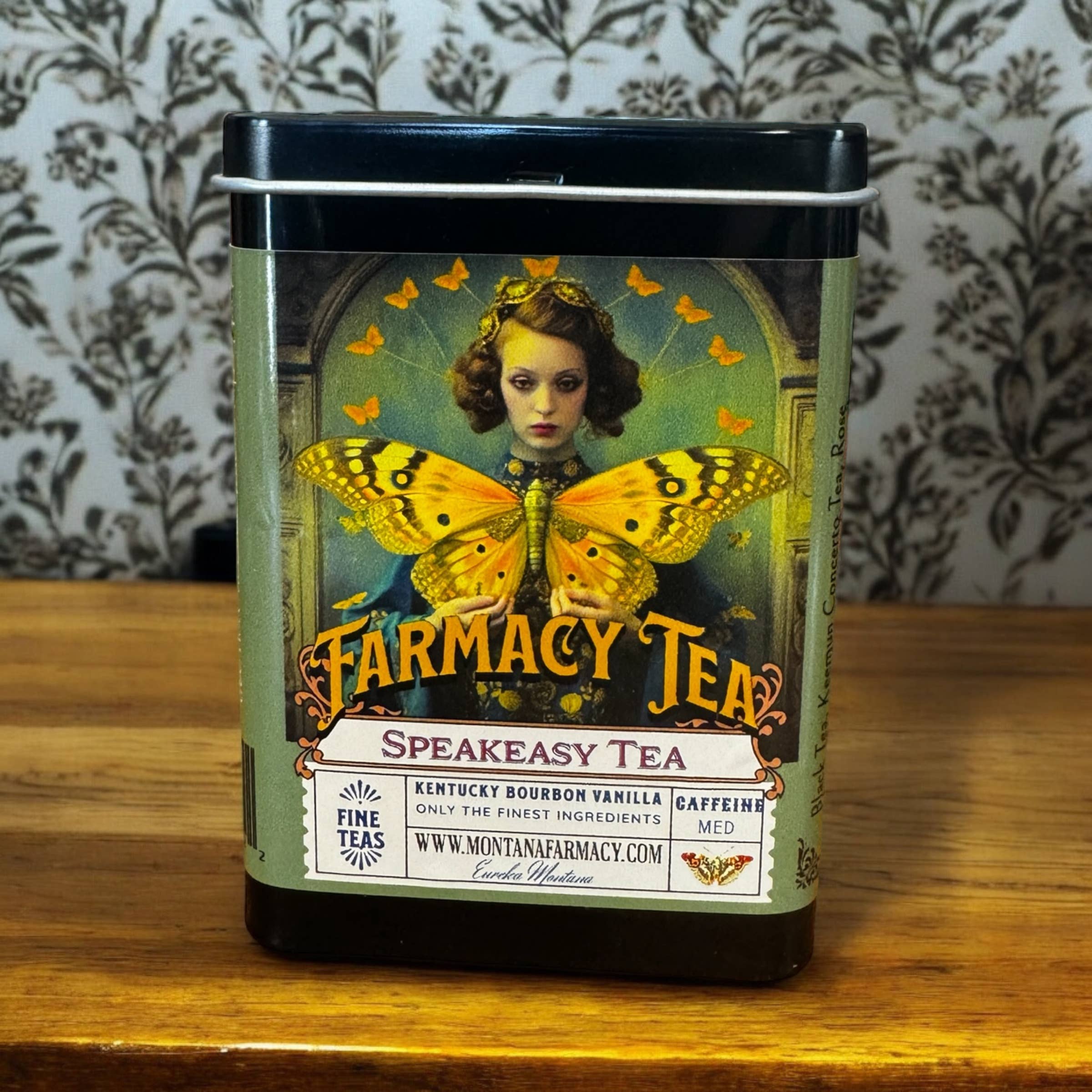 Speakeasy Smoky Van Bour Tea TIN Travel on the go Vintage