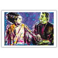 Frankenstein and His Bride Art Print 18 x 12"