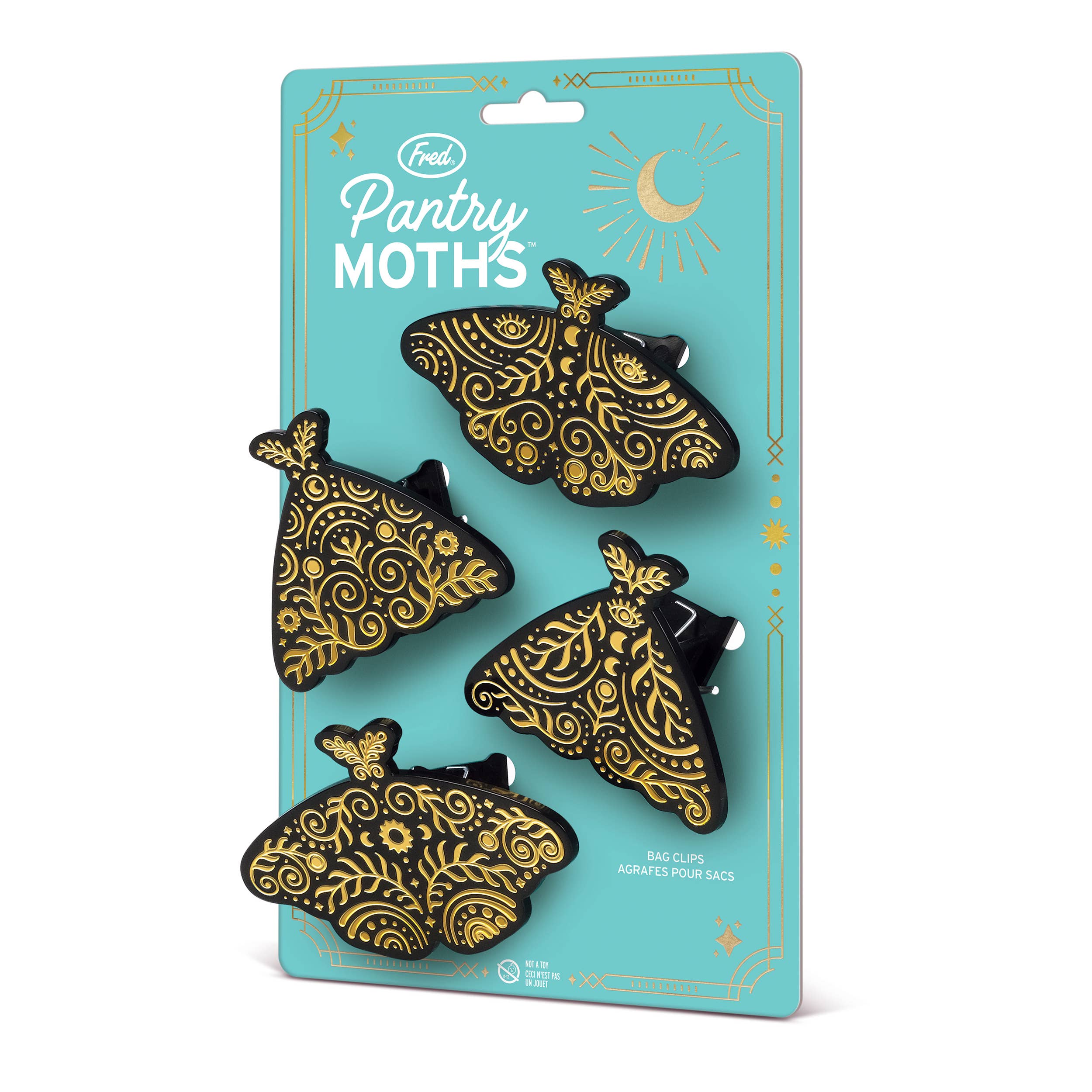 PANTRY MOTHS - Celestial Moth Bag Clips - Set of 4