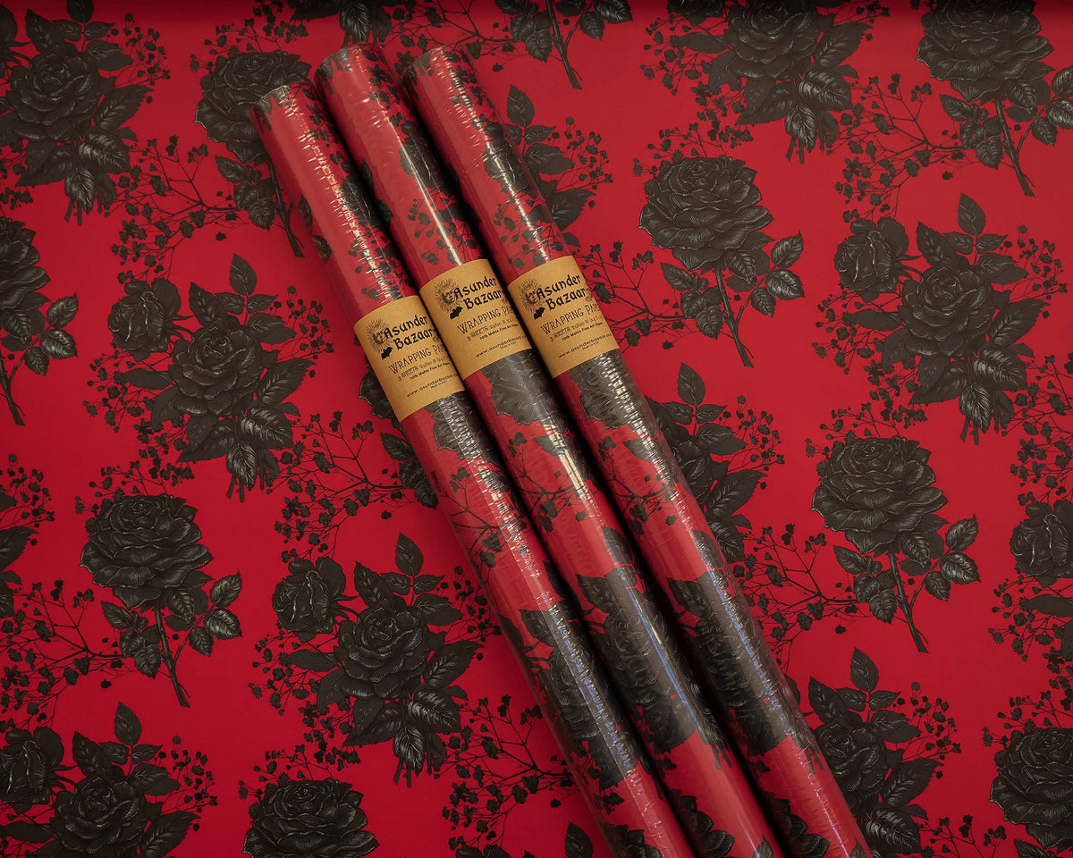 Gothic Rose Pattern Premium Matte Gift Wrapping Paper (Not Yet Available)