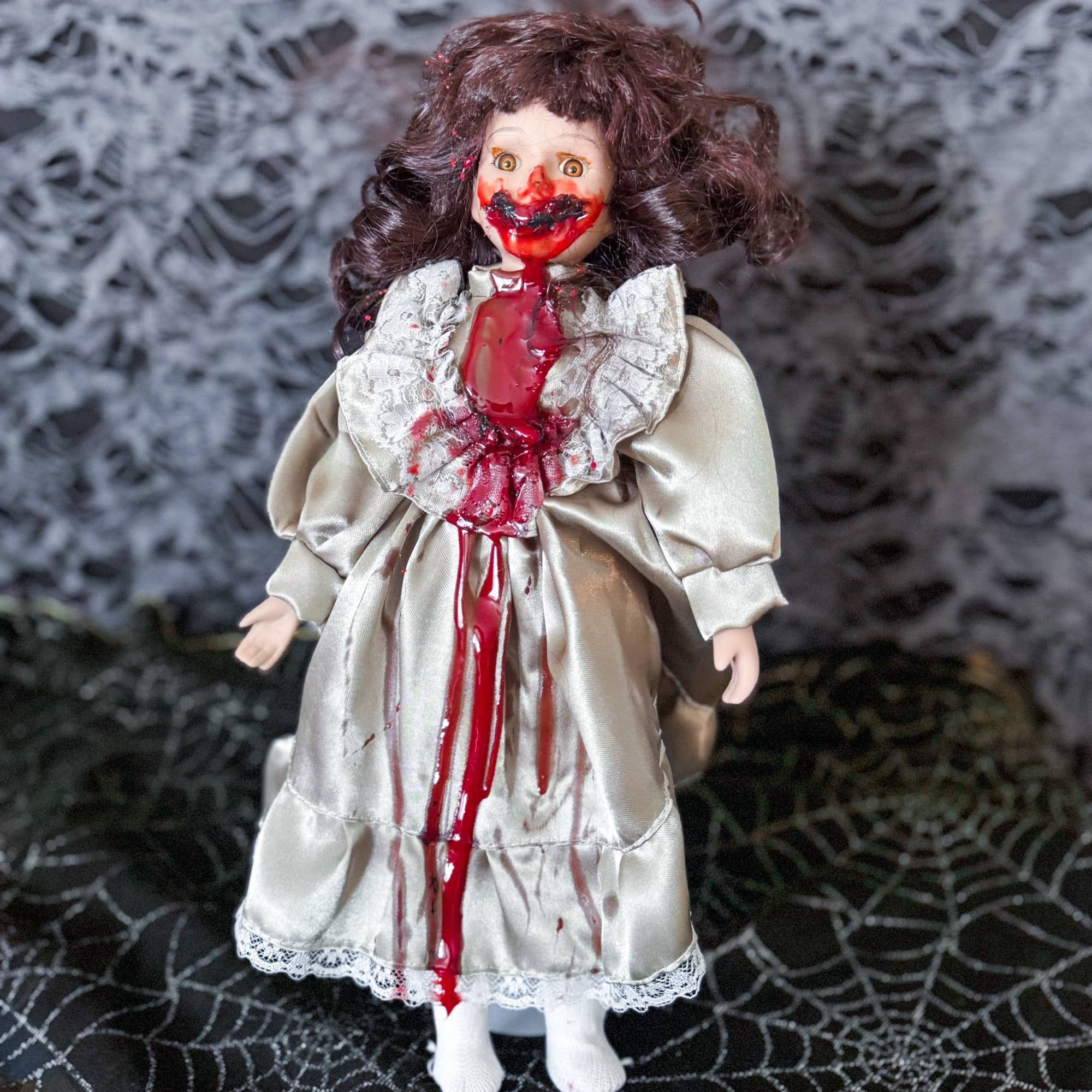 Haunted Bloody Creepy Doll Horror Decor, Halloween, Vintage