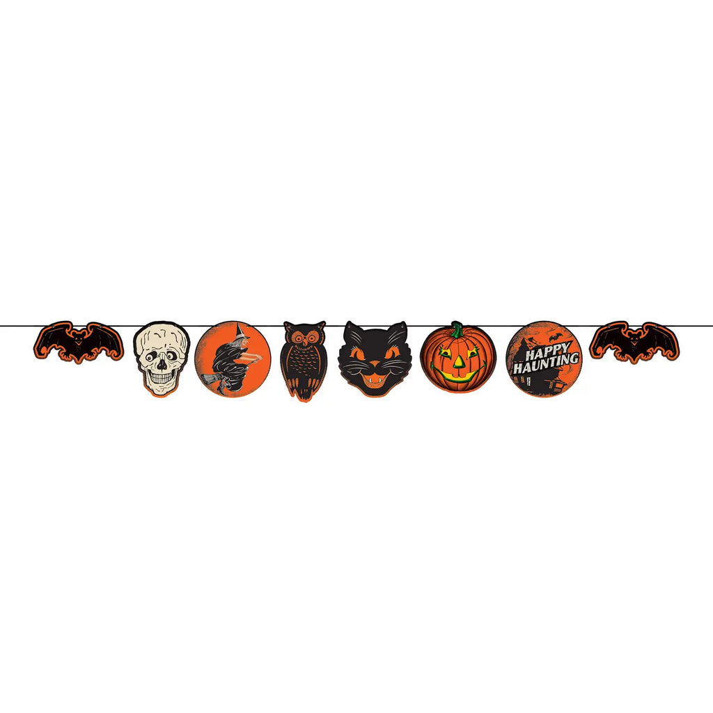 6pc Vintage Style Halloween Decor Cutout Sets and Felt Witch Hat