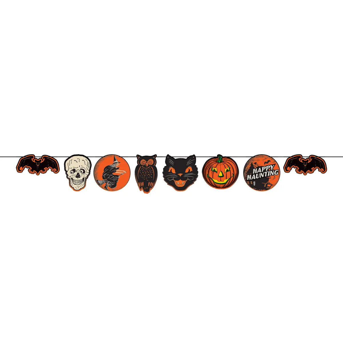 6pc Vintage Style Halloween Decor Cutout Sets and Felt Witch Hat