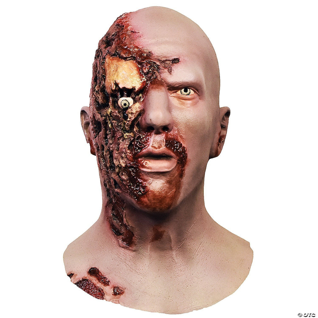 Halloween-Emporium Dawn of the Dead Airport Zombie latex mask with realistic gruesome decaying skin details.