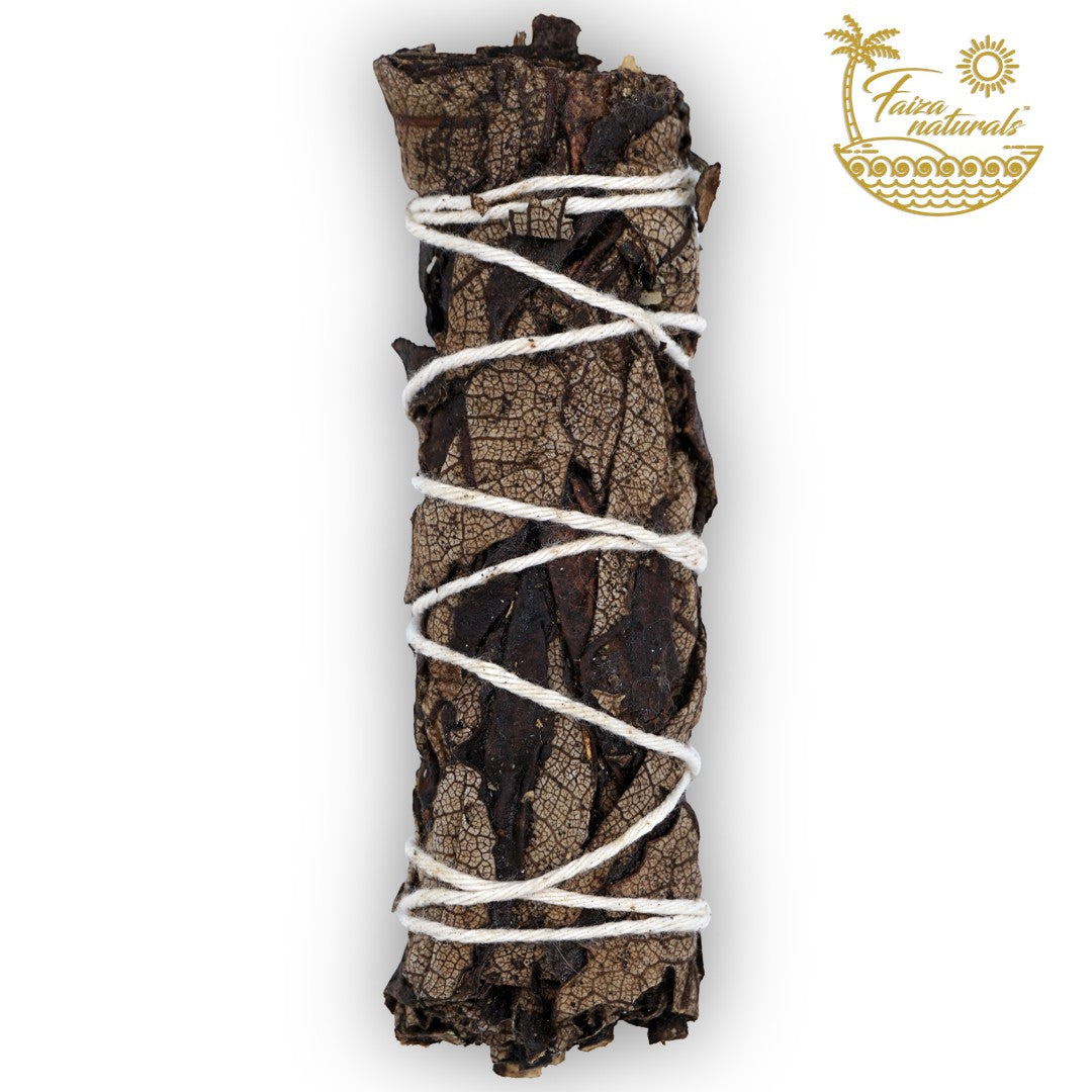 Halloween-Emporium 4-inch hand-tied black sage smudge bundle wrapped in white cotton string for cleansing rituals