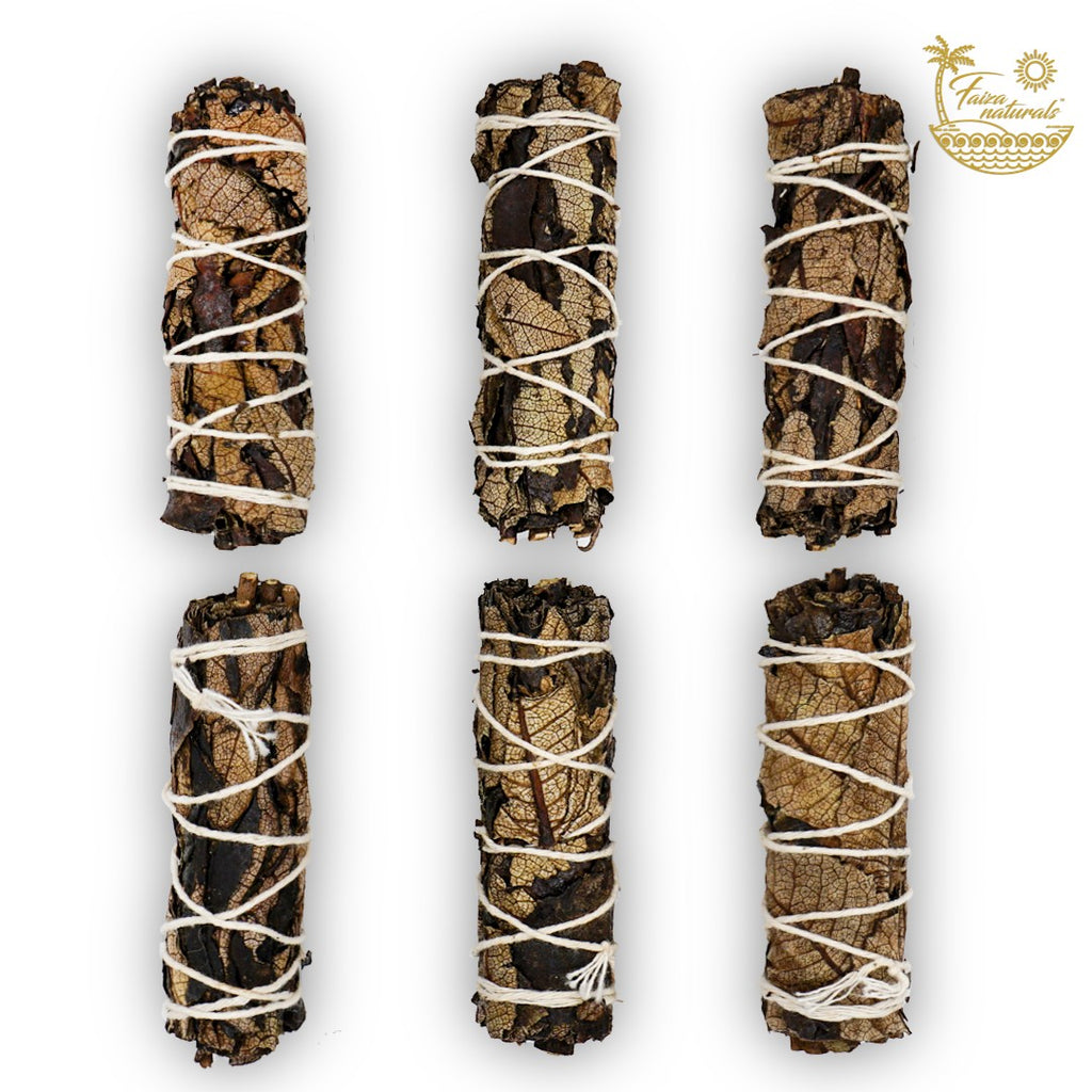 Halloween-Emporium 4-inch hand-tied black sage smudge bundles for cleansing and spiritual rituals.