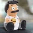 Halloween-Emporium Bob Belcher vinyl figure from Bob's Burgers, featuring a knitted-look plastic design with a burger.