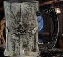 Halloween-Emporium ceramic skull mug with a weathered bone finish and detailed skeletal features for gothic decor.