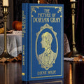 Halloween-Emporium Arcturus Ornate Classics edition of The Picture of Dorian Gray with blue cover and gold foil detail.