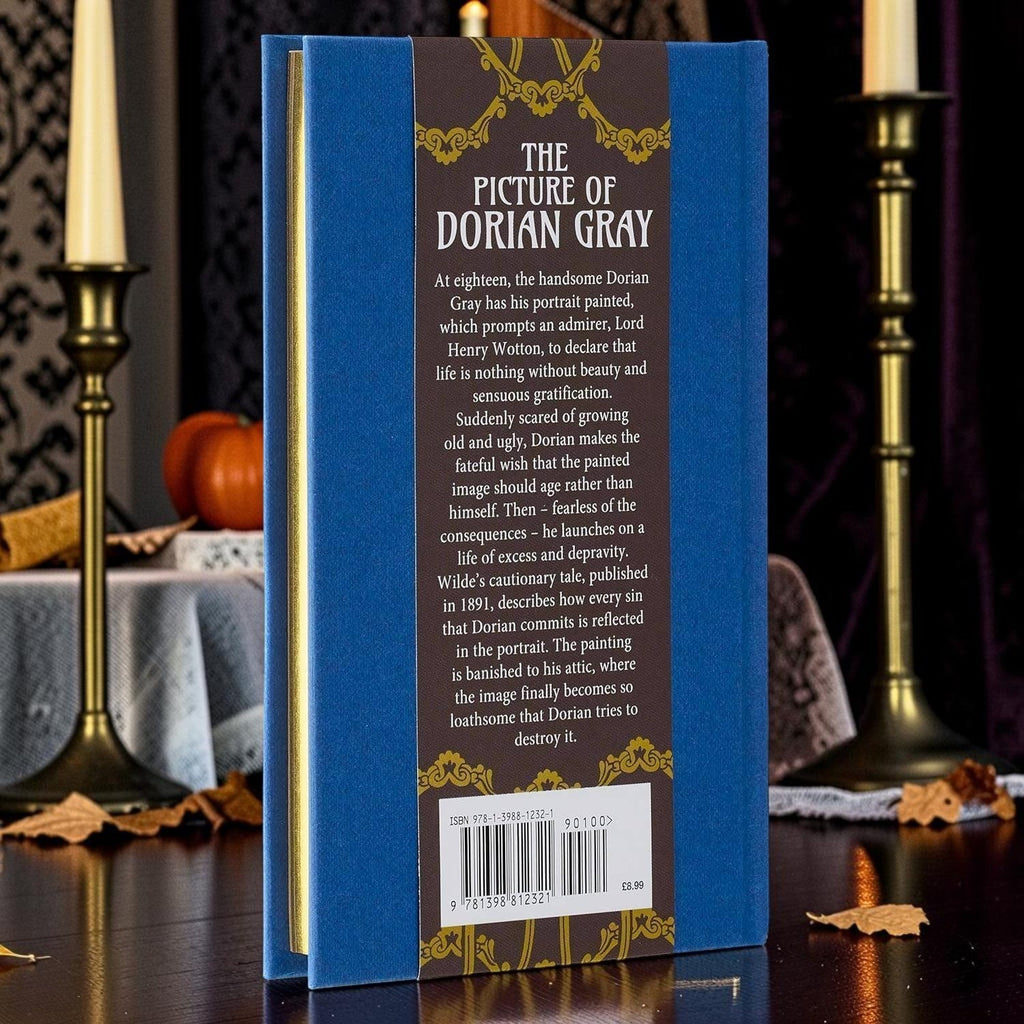 Halloween-Emporium Arcturus Ornate Classics edition of The Picture of Dorian Gray with blue cover and gold foil detail