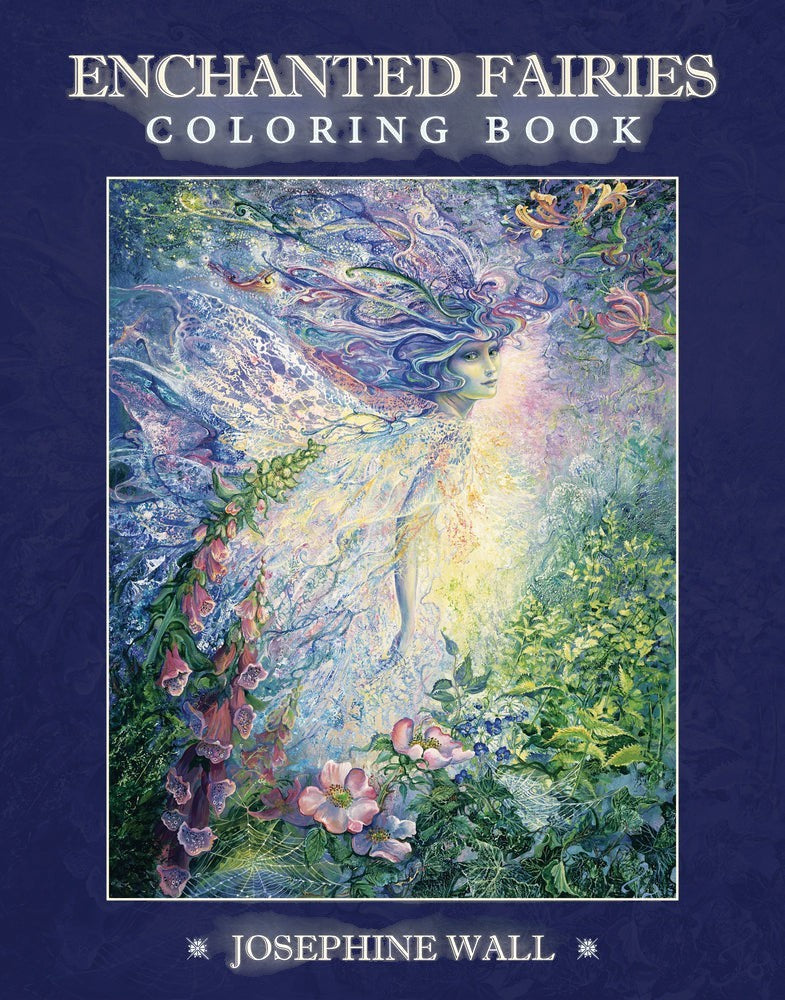 Halloween-Emporium Enchanted Fairies coloring book featuring Josephine Wall's intricate fairy and floral artwork