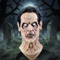 Halloween-Emporium Evil Dead Ash Williams full-head mask with decaying skin texture and hollowed eyes for cosplay.