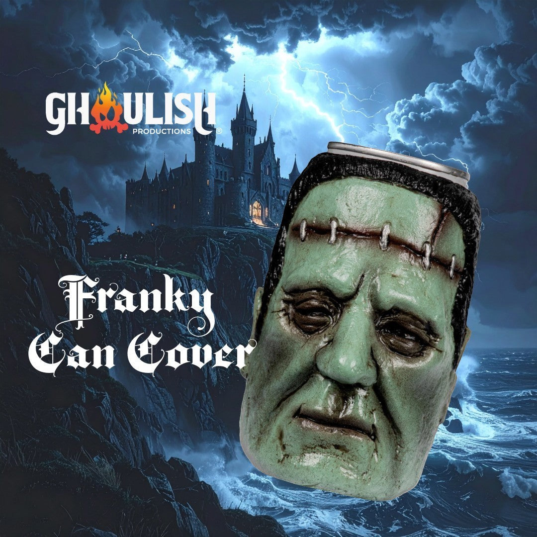 Halloween-Emporium Ghoulish Productions Franky monster can cover with realistic green skin and forehead stitches