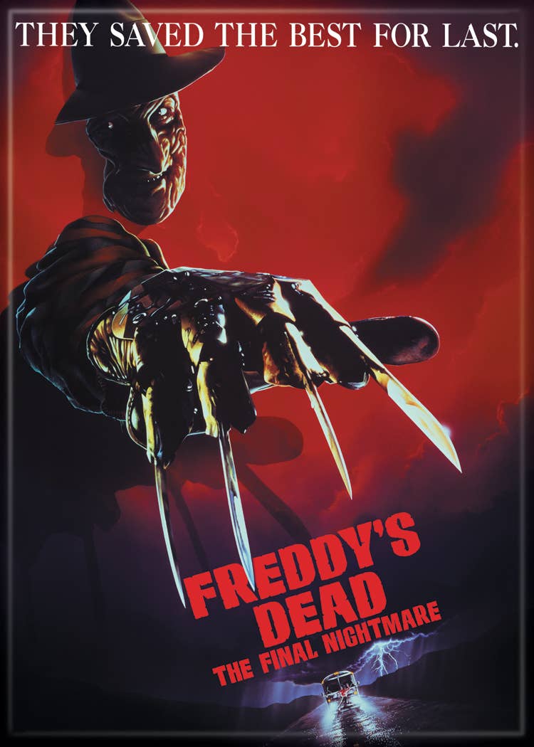 Halloween-Emporium Nightmare on Elm Street Freddy's Dead The Final Nightmare rectangular collectible fridge magnet