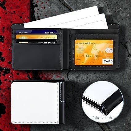 Halloween-Emporium Friday the 13th bifold wallet showing interior card slots, ID window, and slim profile design.