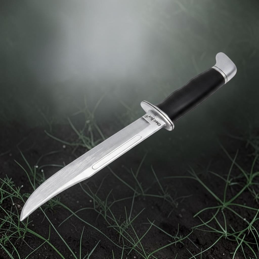 Halloween-Emporium officially licensed Ghost Face polyurethane foam prop knife with silver blade and black handle