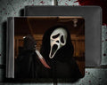 Halloween-Emporium black synthetic leather bi-fold wallet featuring a detailed Ghostface horror movie graphic