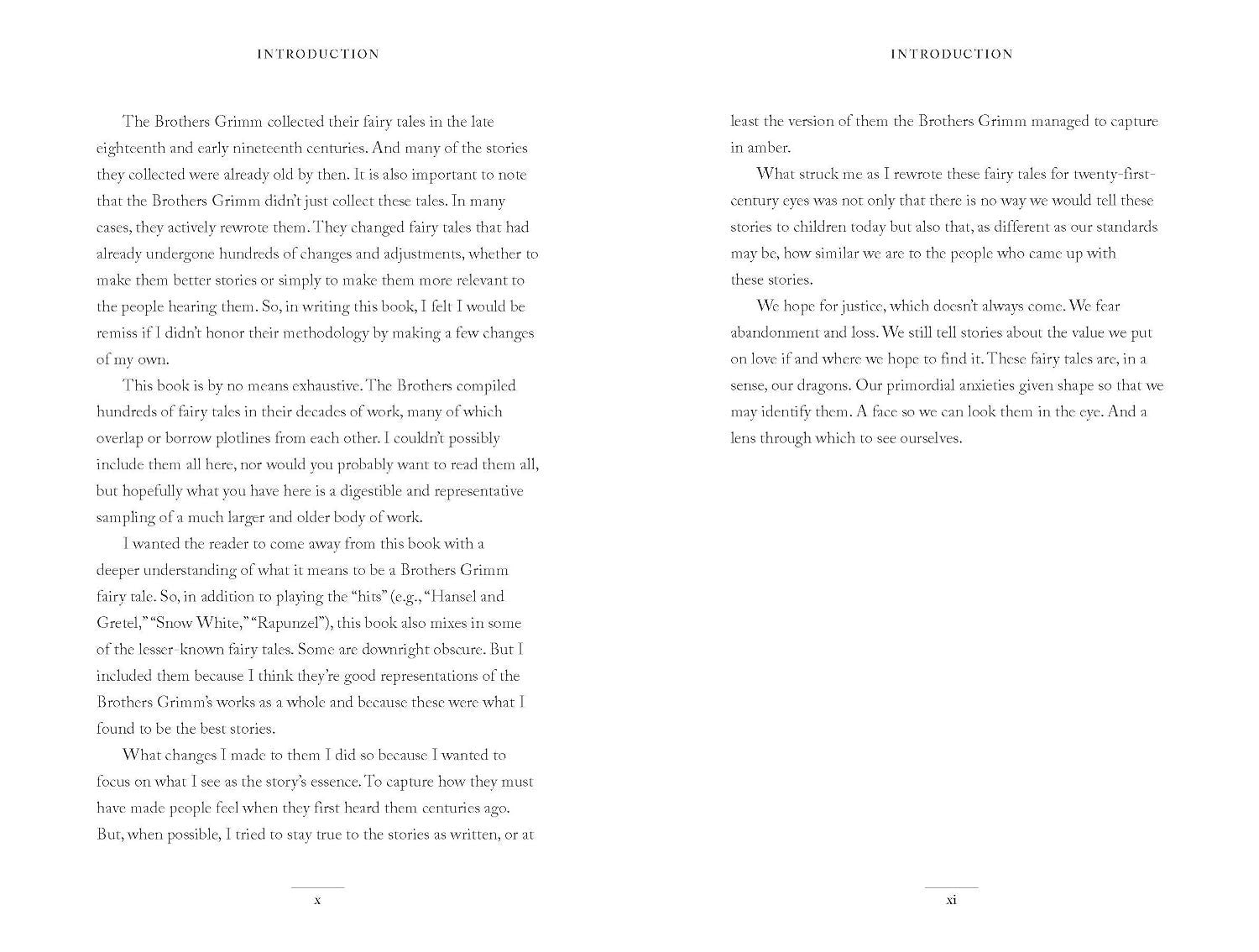 Halloween-Emporium Grimm and Grimmer book introduction pages with black text on white paper