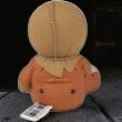 Halloween-Emporium Handmade by Robots Sam vinyl figure from Trick r Treat showing the back view of the burlap mask.