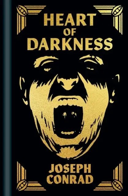 Halloween-Emporium Heart of Darkness gift edition book with black cover and gold embossed screaming face design