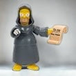 Halloween-Emporium 5-inch plastic Homer Simpson Grim Reaper action figure wearing a grey hooded robe with a scroll.