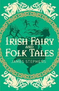 Halloween-Emporium Irish Fairy and Folk Tales paperback book cover with green background and Celtic knotwork design