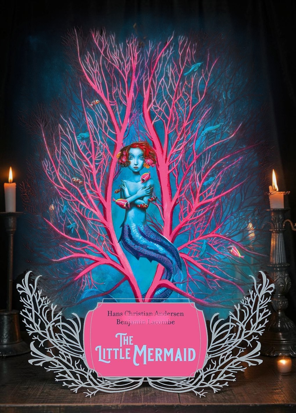 Halloween-Emporium The Little Mermaid hardcover book featuring Benjamin Lacombe's haunting, surrealist mermaid artwork.